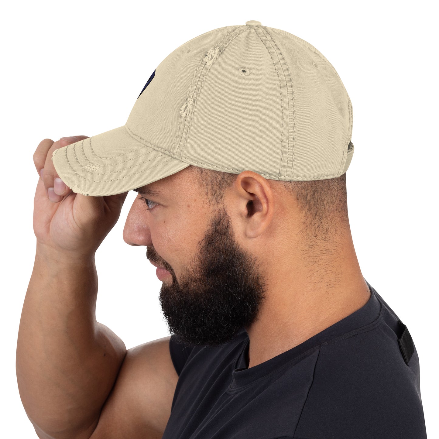 Distressed Dad Hat with Shield 51 Badge