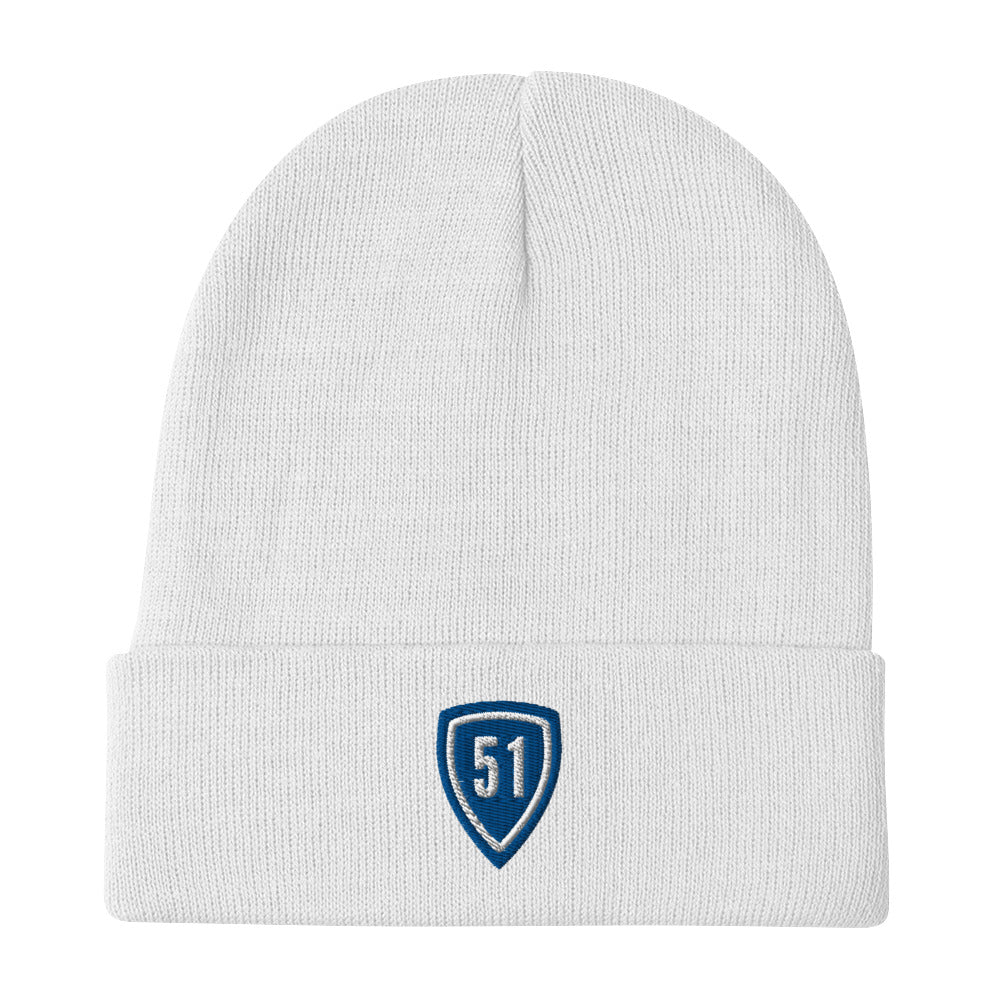 Blue Shield 51 Embroidered Beanie