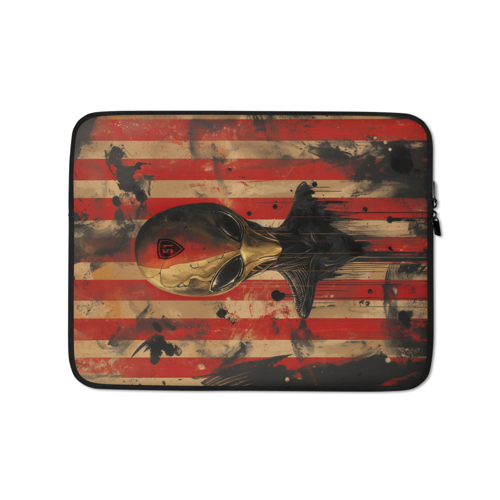 Alien Grunge Crackle Laptop Sleeve