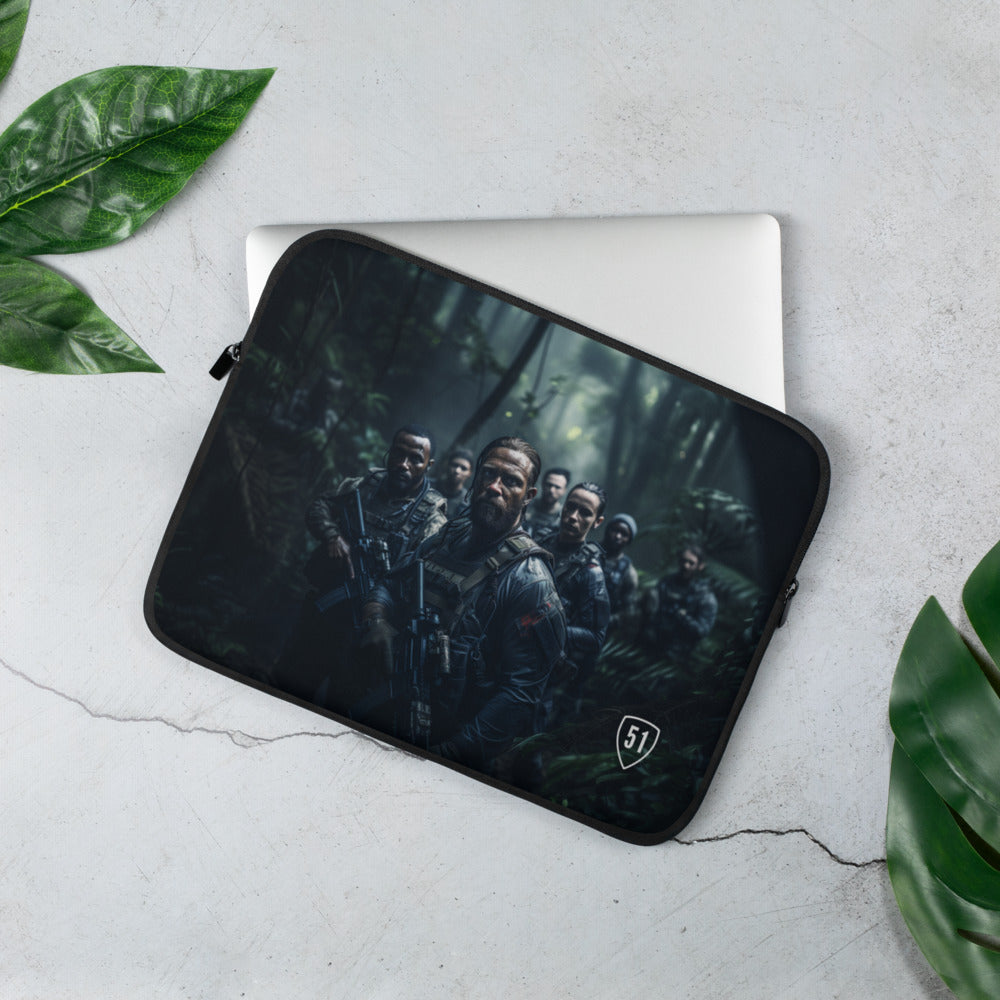 Purple Alien Grunge Laptop Sleeve