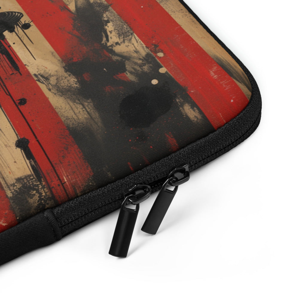 Alien Grunge Crackle Laptop Sleeve