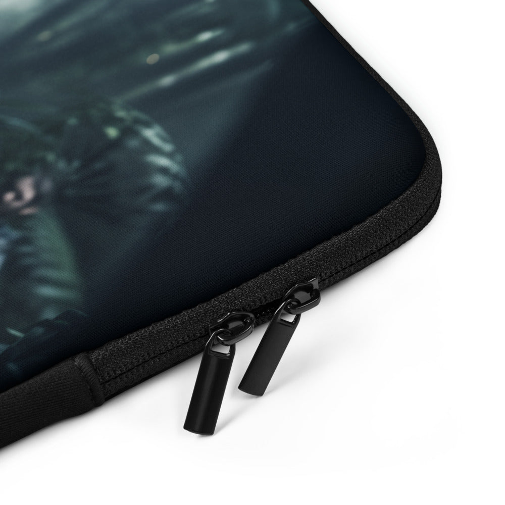 Purple Alien Grunge Laptop Sleeve