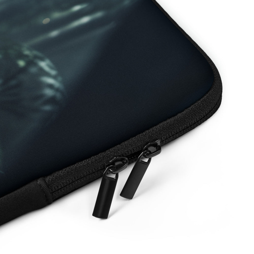 Purple Alien Grunge Laptop Sleeve