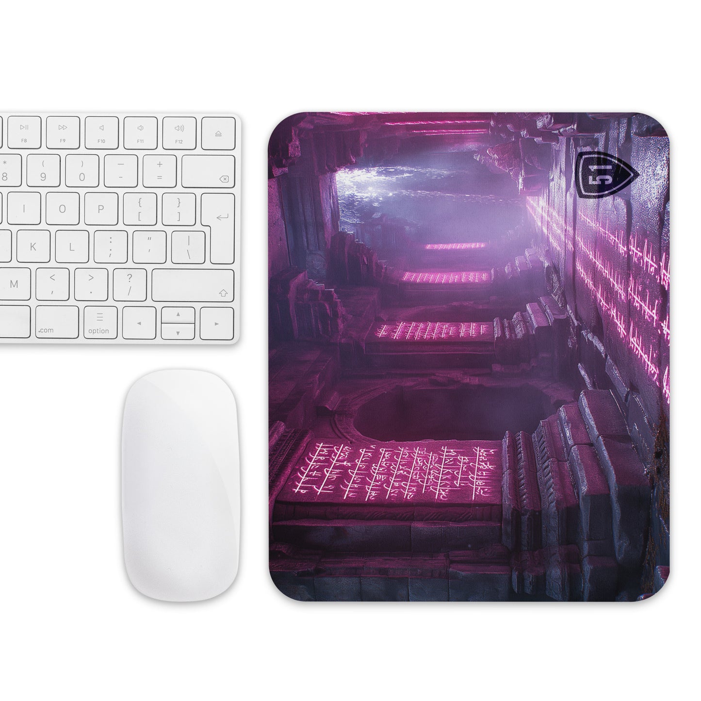 Sanskrit Glowing in Ancient Temple Mouse pad