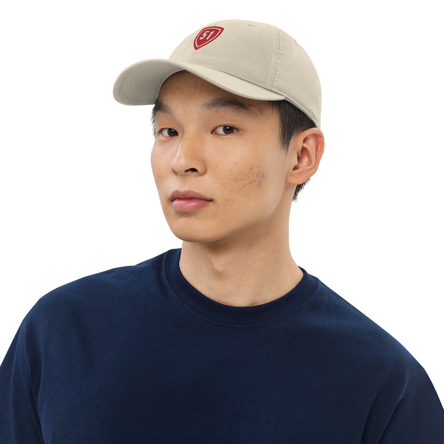 Red Shield 51 Logo Organic dad hat