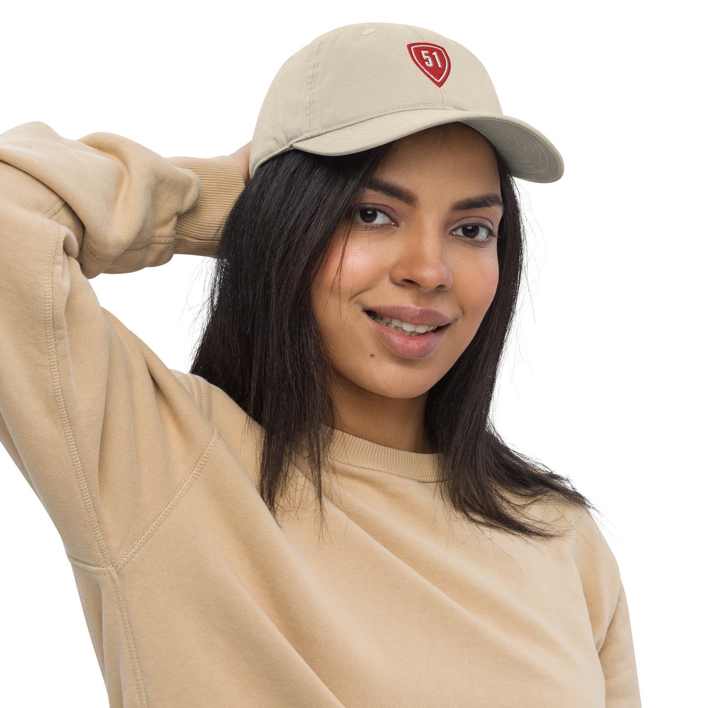 Red Shield 51 Logo Organic dad hat