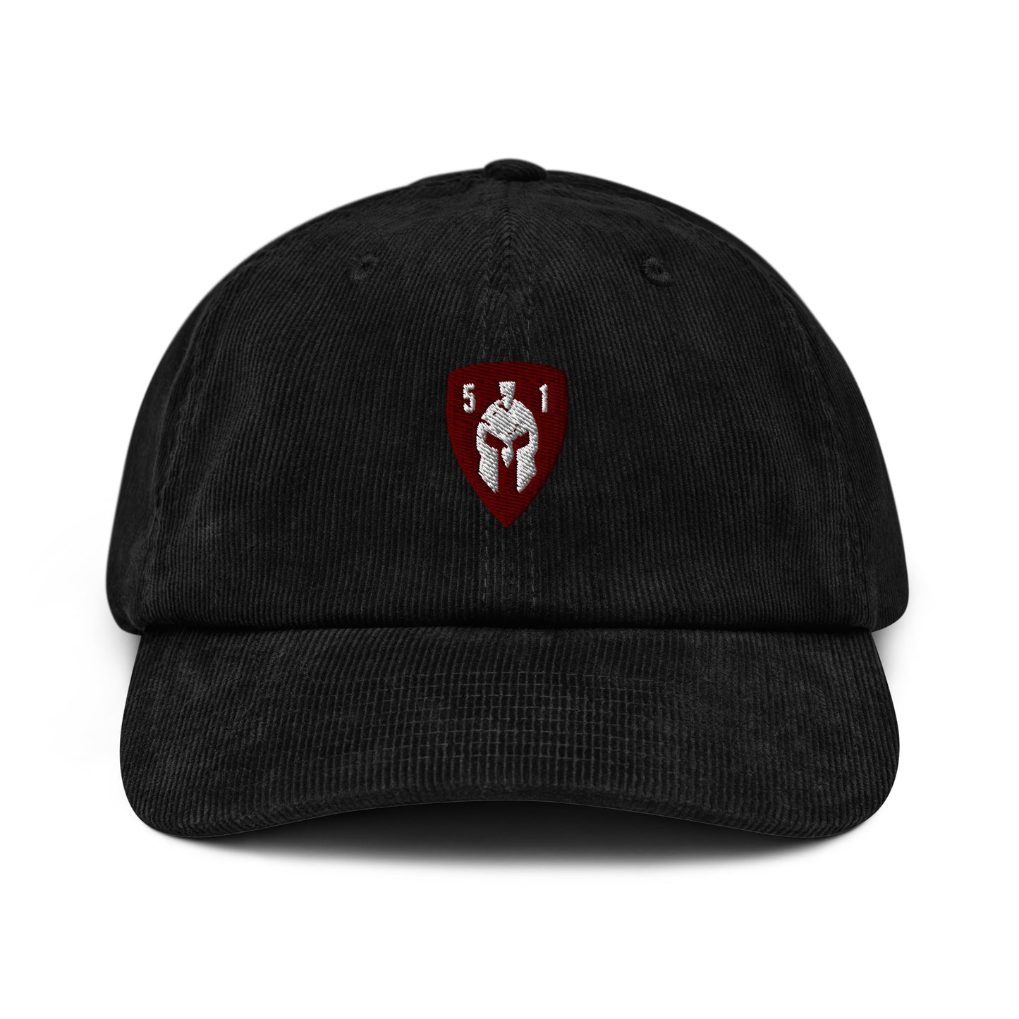 Red Spartan Shield 51 Corduroy hat