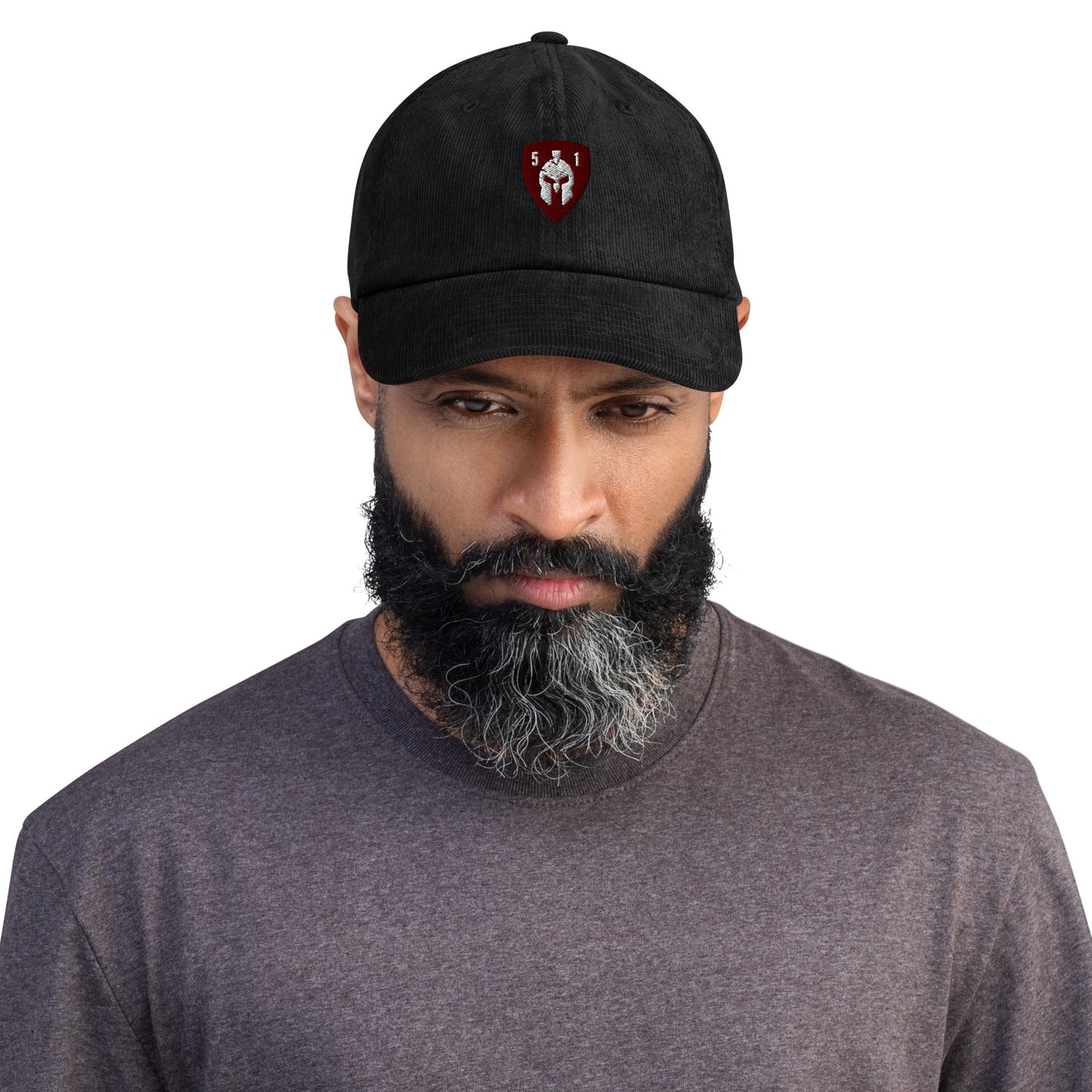 Red Spartan Shield 51 Corduroy hat