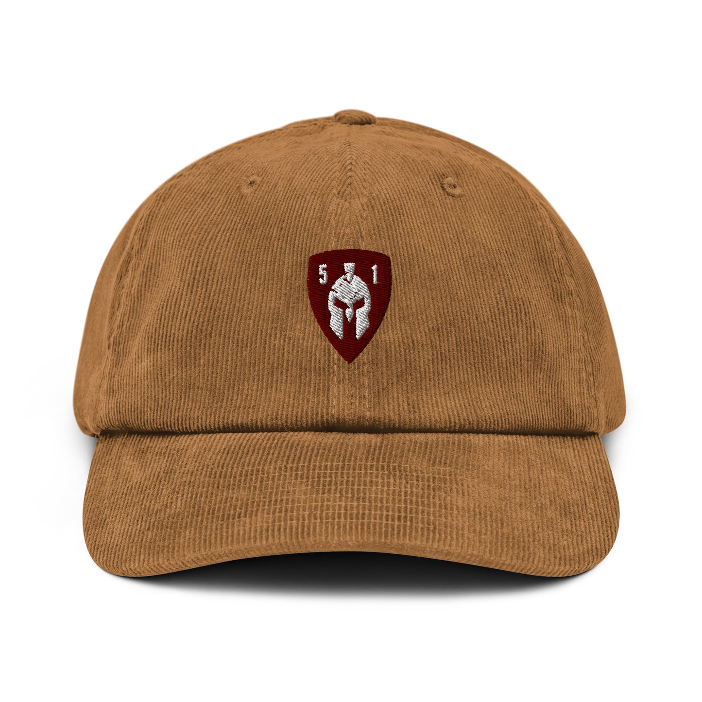 Red Spartan Shield 51 Corduroy hat