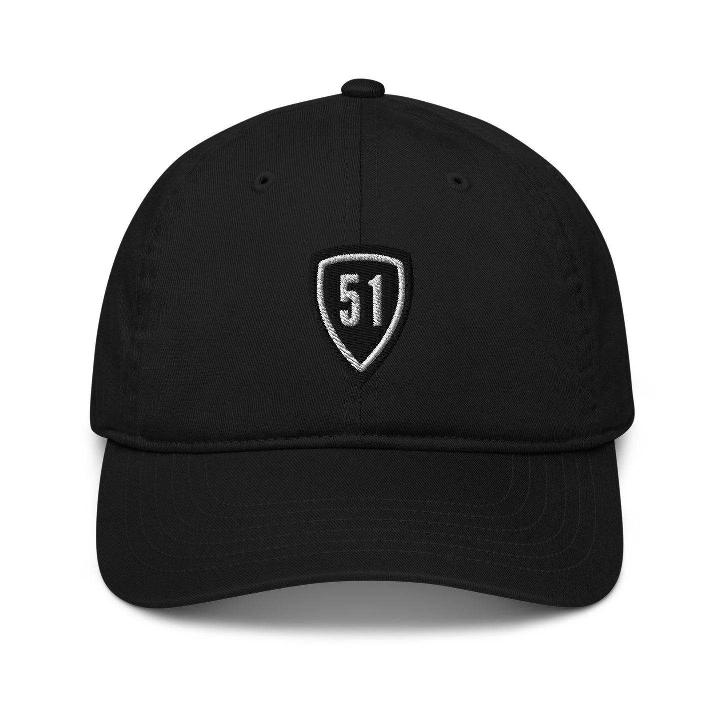 Black Shield 51 Logo Organic dad hat