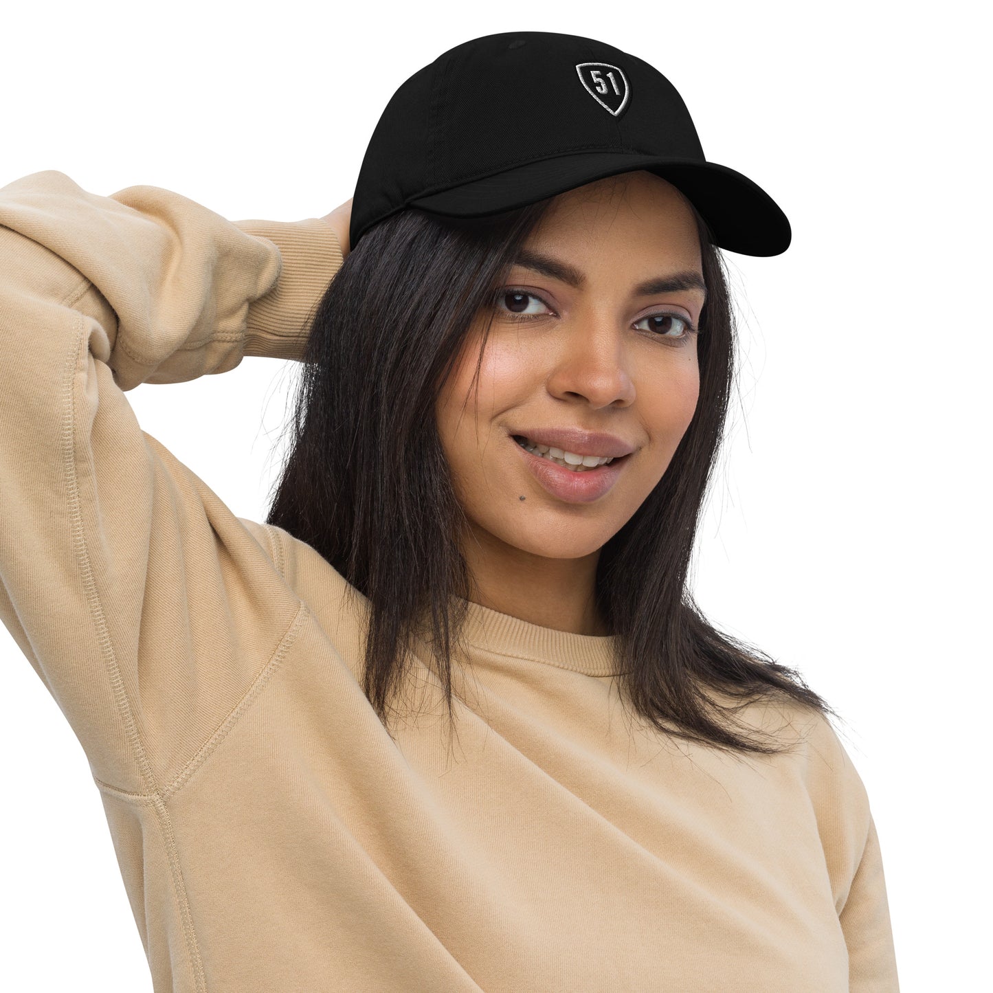 Black Shield 51 Logo Organic dad hat