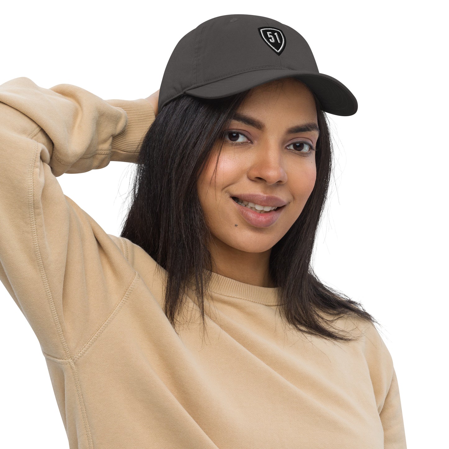 Black Shield 51 Logo Organic dad hat