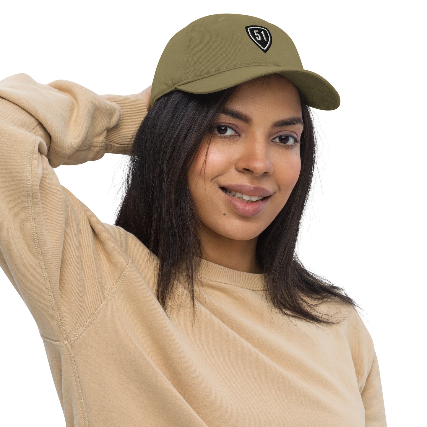 Black Shield 51 Logo Organic dad hat