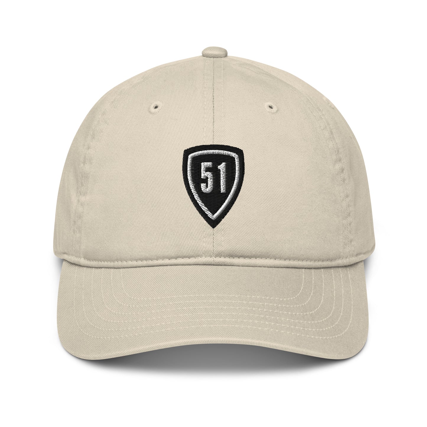 Black Shield 51 Logo Organic dad hat