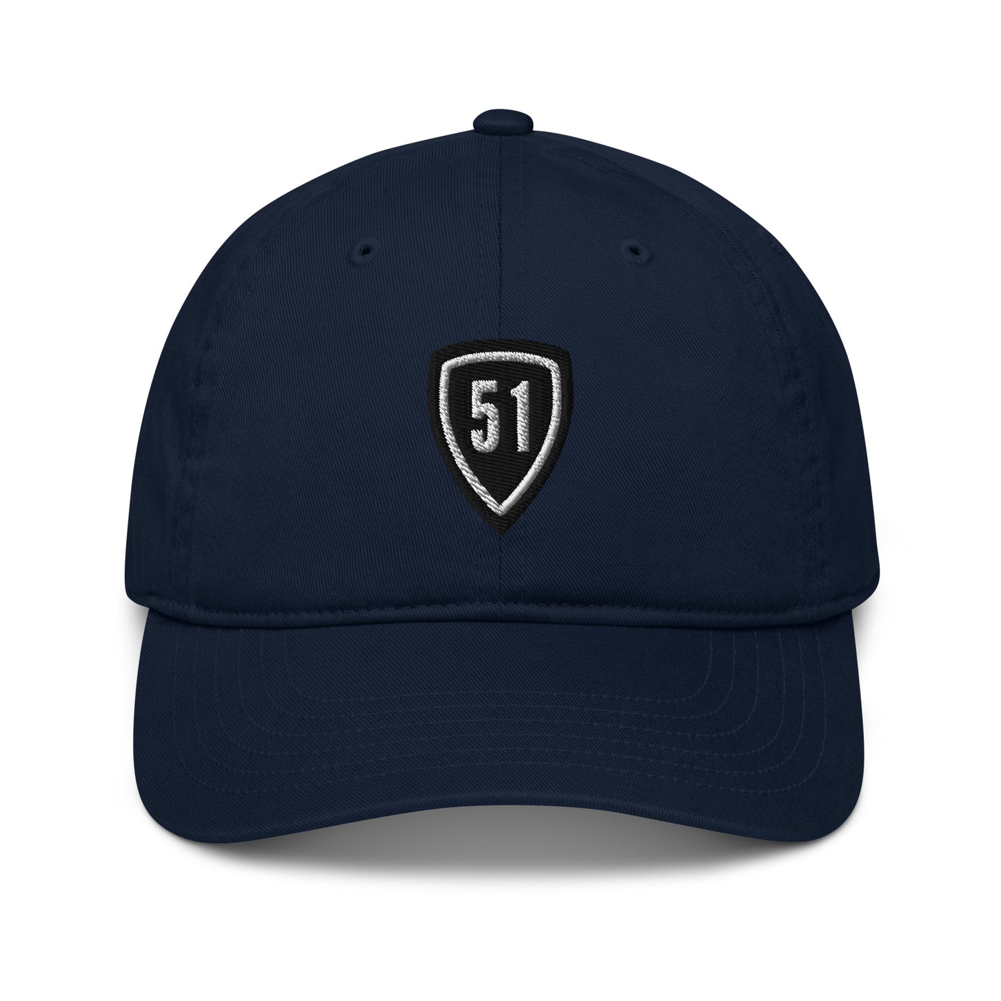 Black Shield 51 Logo Organic dad hat