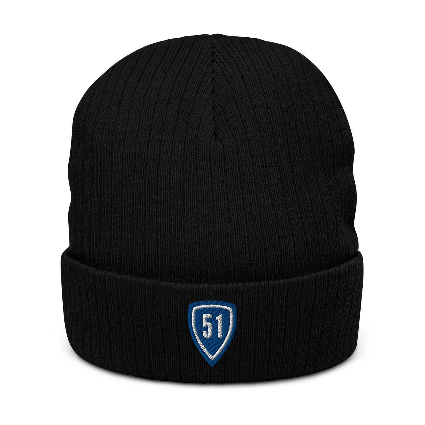 Blue Shield 51 Ribbed knit beanie