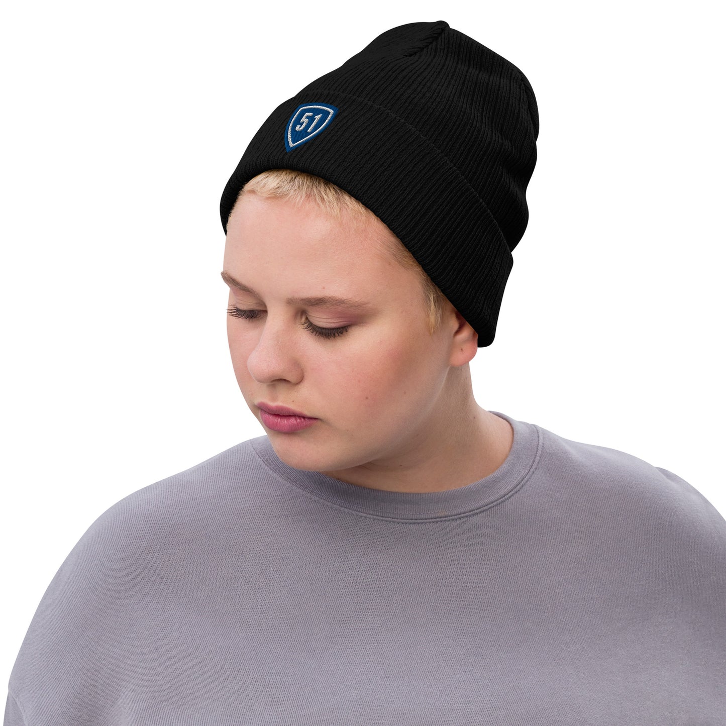 Blue Shield 51 Ribbed knit beanie