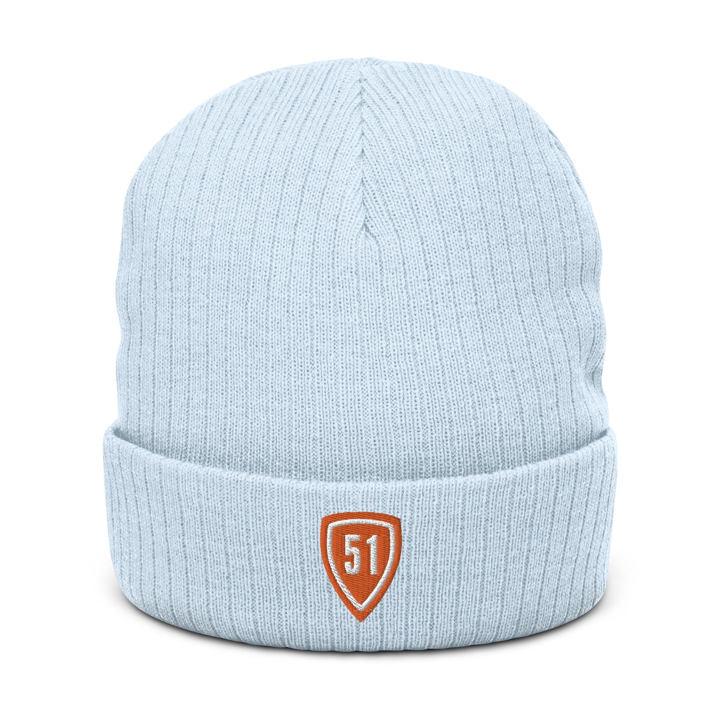 Orange Shield 51 Ribbed knit beanie