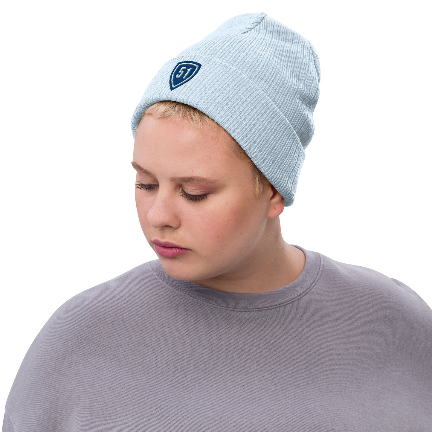 Blue Shield 51 Ribbed knit beanie