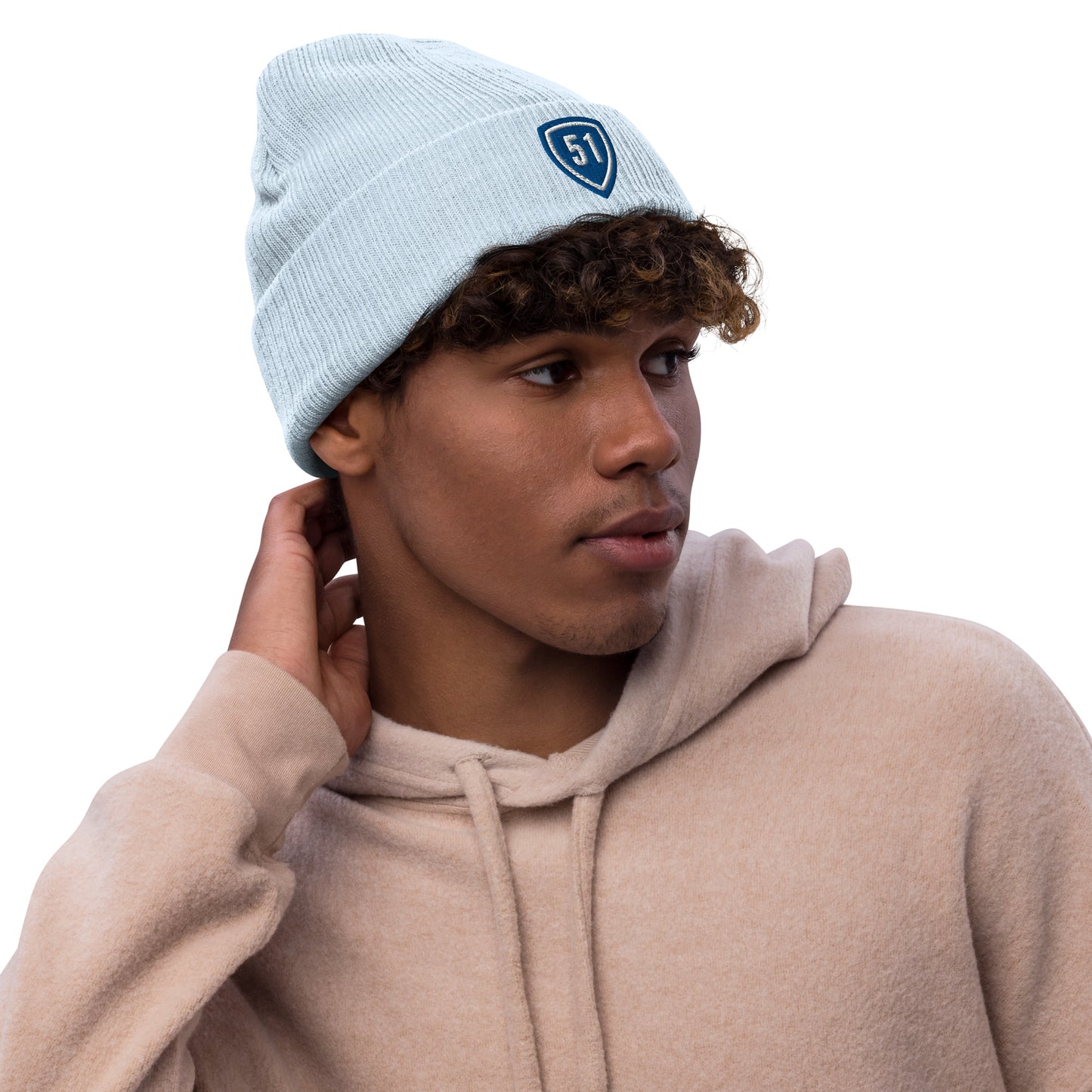 Blue Shield 51 Ribbed knit beanie