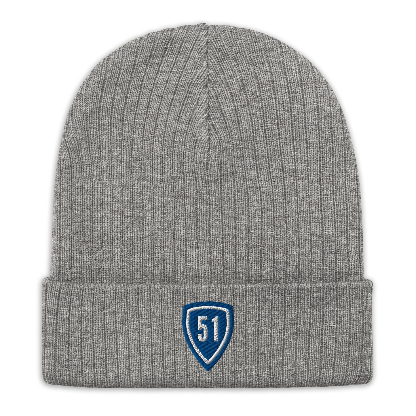 Blue Shield 51 Ribbed knit beanie