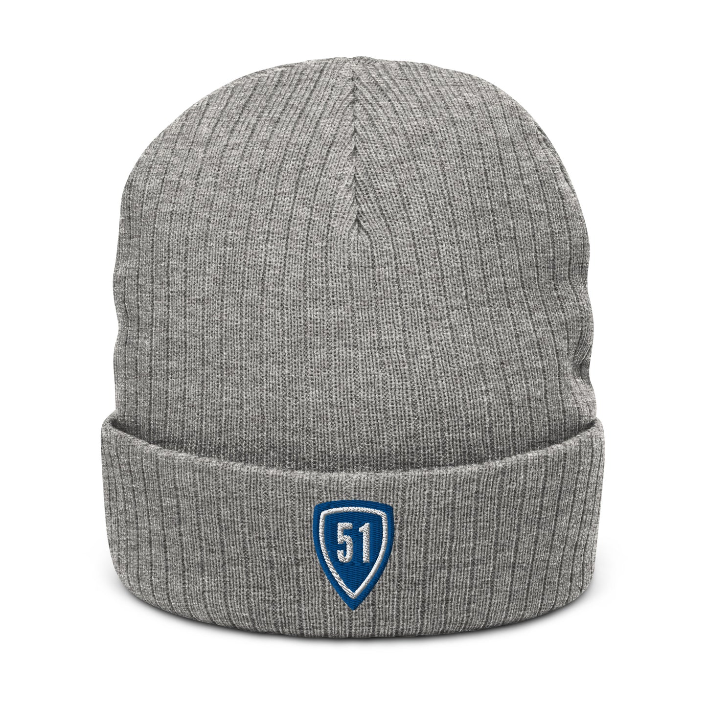 Blue Shield 51 Ribbed knit beanie