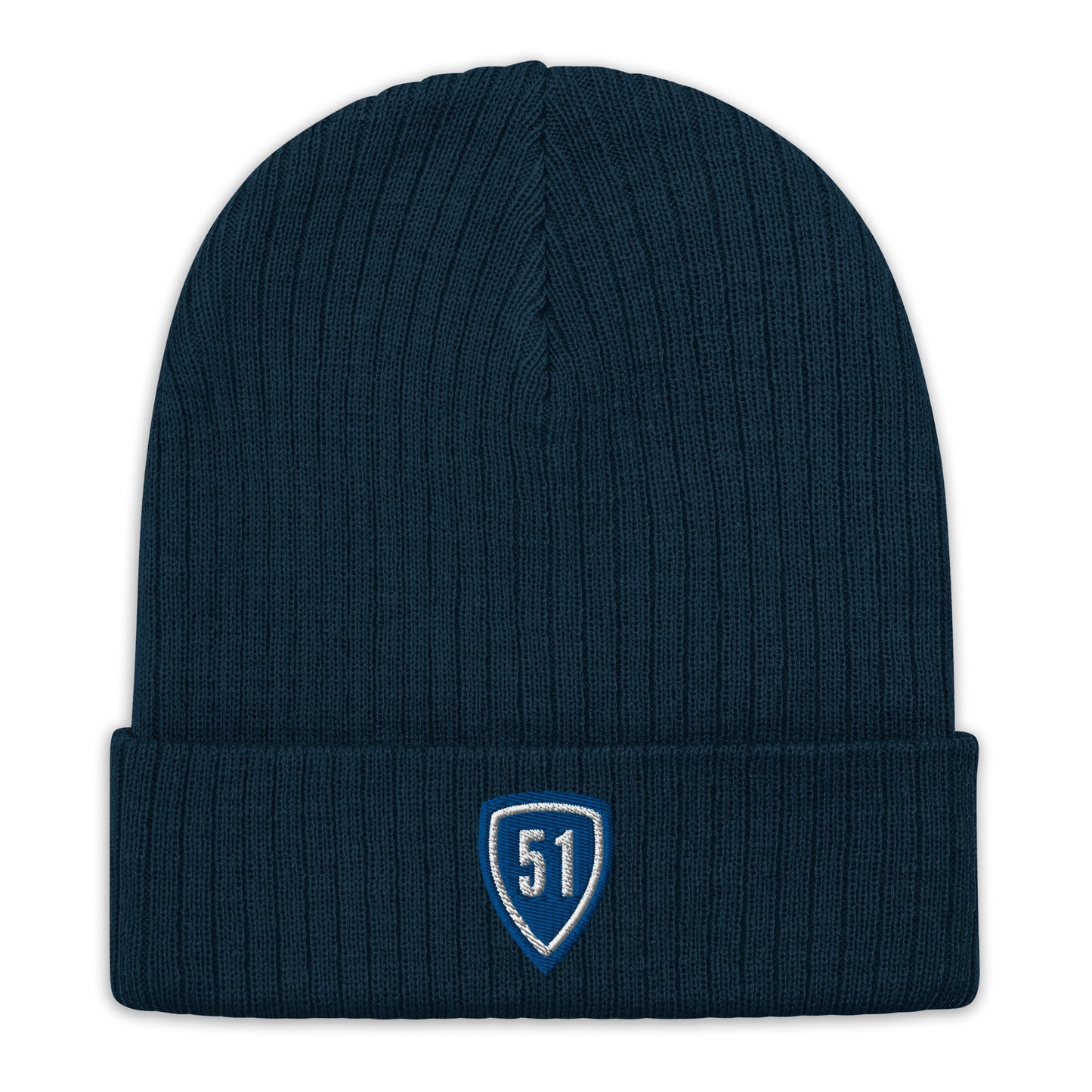 Blue Shield 51 Ribbed knit beanie