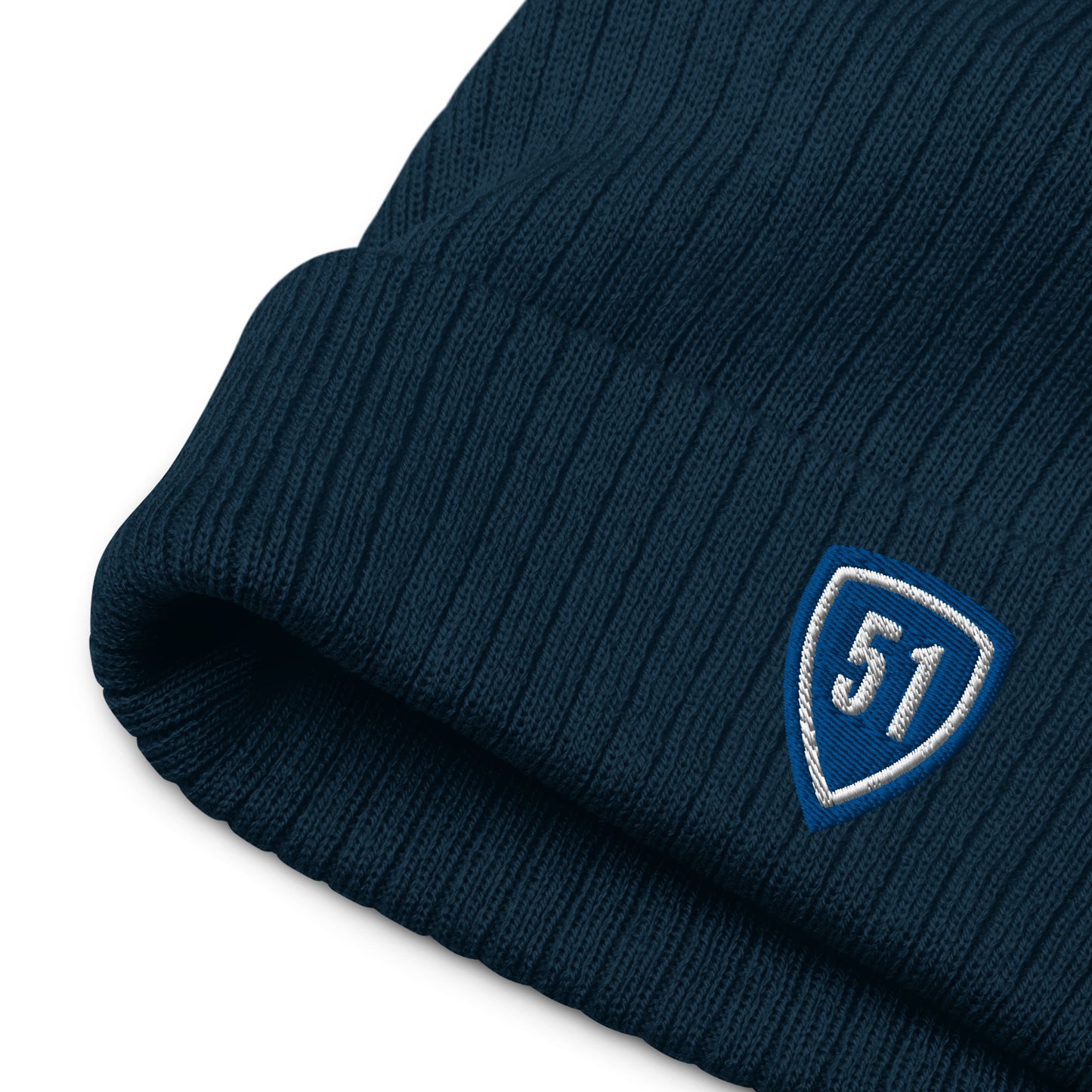 Blue Shield 51 Ribbed knit beanie